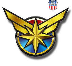 Captain Marvel Logo Window Decal Sticker Brand New Marvel Comics 4 50 Picclick Marvel Logo Captain Marvel Marvel Cards