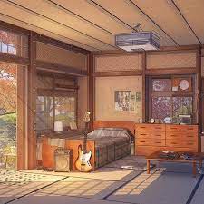 Done cute art concept art bedroom drawing. Artstation Arseniy Chebynkin Anime Scenery Wallpaper Anime Background Anime Scenery