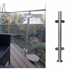 Atlantis railing stainless steel cable railings glass railings deck balcony railings aluminum glass frameless mystic rail system. 35 Glass Railing Posts Mid Post 304 Stainless Steel Railing Post Post Glass Panels Deck Railing System Glass Fence Panels Glass Stair Railing System Cannot Add Handrail Versi Walmart Com Walmart Com
