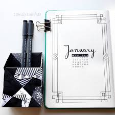 Black And White Bullet Journal Theme Bujo Cover Page January Black And White Bullet Journal Bujo Theme By Starscreamalex In 2020 Bullet Journal Books Bullet Journal Month Bullet Journal Month Cover