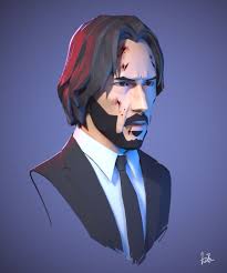 Artstation John Wick Tzuming Ho Keanu Reeves Keanu Reeves John Wick John Wick Movie