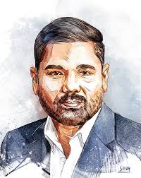 Girish Mathrubootham CEO of Freshdesk, Portrait did for Financial Express  #portrait #watercolorportrait #digitalportrait #portratsketch #drawing  #newpaperillustration #fineart #painting #digitalwatercolor
