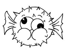 Puffer Fish Silly Face Coloring Page Fish Drawing For Kids Fish Drawings Drawn Fish