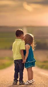Love Kiss Hd Wallpapers For Mobile Wallpaperscharlie Kids Kiss Cute Baby Couple Love Kiss Photo