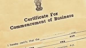 The companies act 1956 do not prohibit activities outside india. Certificate Of Commencement Of Business Under Companies Act 2013