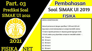 Pembahasan soal simak ui 2019 fisika. Bocoran Soal Simak Ui Fisika 2021 Part 03 Listrik Dinamis Youtube