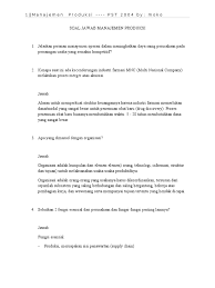 Mrp (material requirement planning) permintaan terhadap produk a sesuai dengan mps (master production schedule) untuk final assembly adalah 100 unit pada minggu 2. Soal Jawab Manajemen Produksi Pdf