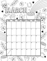 Last year's was based on the theme of a year of crafting showcasing some of our favorite crafts from the previous year. Printable Calendar Coloring Pages 2019 March Best Coloring Books Build