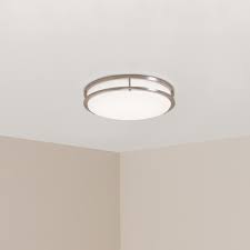 Cloudy bay lmffm712840wh led ceiling light (white finish) #4. Deckenlampen Kronleuchter Dc016leda Hampton Bay Brushed Nickel Led Round Flushmount Mobel Wohnen Pogio Be
