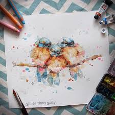 Colorful Watercolor Paintings Watercolor Watercolor Art Paintings Watercolor Bird