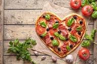 Concepto En Forma De Corazón Del Amor De La Pizza Comida Casera ...