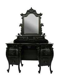 Villa Gothic Dressing Table Black Gothic Furniture Diy Vanity Black Rococo Furniture Gothic Furniture Gothic Home Decor