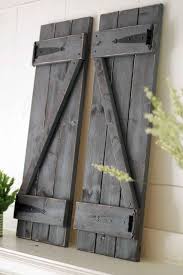 Rustic Farmhouse Shutters In Black Rustic Shutters Shutter Wall Decor Rustic Gallery Wall