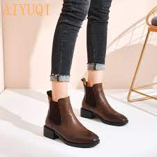 Free shipping on orders over $25 shipped by amazon. Chelsea Boots Women Genuine Leather 2021 Spring New British Style Fashion Short Boots Women Retro Ladies Martin Boots Ankle Boots Aliexpress