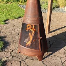 Meaning everyone sitting around it can benefit from its warmth. Sunnydaze 70 Outdoor Chiminea Fire Pit With Protective Cover
