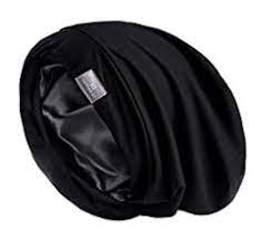 Amazon Com Yanibest Hair Cover Bonnet Satin Sleep Cap Black Adjustable Stay On Silk Lined Slouchy Beanie For Night Slee Slouchy Beanie Hair Cover Sleep Caps
