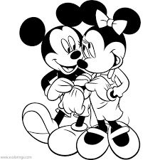 Includes some minnie and mickey and. Mickey Mouse And Minnie Mouse Valentines Day Coloring Pages Xcolorings Com