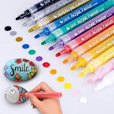 Amazon Com Acrylic Paint Marker Pens Morfone Set Of 12 Colors Markers Water Based Paint Pen For R Paint Marker Pen Paint Pens For Rocks Acrylic Paint Markers