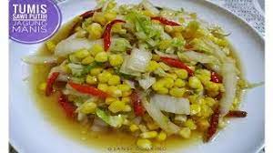 Masukkan sawi putih, tambah garam, gula dan kaldu bubuk. Tumis Sawi Putih Jagung Manis Kuah Saus Tiram Youtube