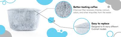 The filter should be replaced every sixty days (or more if you have hard water). Newhouse Charcoal Filters 12 Pack Replacement Charcoal Water Filters For Cuisinart Coffee Machines Walmart Com Walmart Com