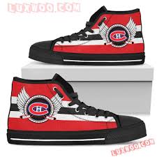 As you can see, there's no background. High Top Shoes Montreal Canadiens Logo Vintage Biker Wings Luxwoo Com
