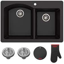 An exterior footing or drain tile installation costs $6,000 to $15,000. Kraus Kgd 50black Black Forteza 33 Composite Granite Kitchen Sink For Undermount Or Countertop Installation Strainers Oven Mitt And Trivet Included Faucet Com