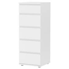 The jolt range offers a range of modern, affordable bedroom drawers for new zealand homes. Pemberly Row Modern Sturdy 5 Drawer Tall Narrow Chest In White For Bedroom Storage Cabinet Lingerie Chest Accent Cabinets Walmart Com Walmart Com