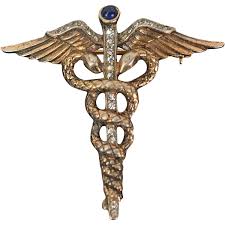 Trifari Vintage Sterling Silver Caduceus Wwii Medical Corps Pin Vintage Sterling Silver Trifari Silver