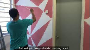 Geometri yang paling terbiar, kertas dinding ini dengan corak dalam jalur. Toturial Cat Dinding Pola Geometri Dengan Kos Sendiri Youtube