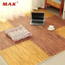 6pcs Set Eva Foam Baby Play Mat Wood Grain Playmat Interlocking Exercise Gym Floor Waterproof Rug Crawling Mat Waterproof Rug Gym Flooring Flooring