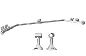 If longer than window, will it drape oddly if the sill projects further than the pole/rail brackets? Speedy 28mm Eyelet Bay Window Pole Chrome