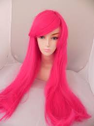 On Sale Hot Pink Long Wavy Straight Layered Wig Extra Thick Wigs Hat Hairstyles Long Hair Styles