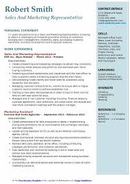 Store manager cv example author: Sales And Marketing Representative Resume Samples Qwikresume