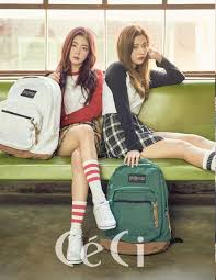 Red Velvet S Irene And Joy Rock Jansport Backpacks For Ceci Red Velvet Irene Red Velvet Joy Red Velvet
