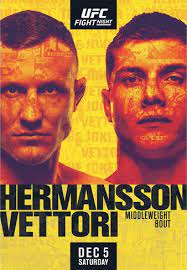 Lewis (also known as ufc fight night 185, ufc on espn+ 43 and ufc vegas 19). Ufc Fight Night Hermansson Vs Vettori Mma Event Tapology