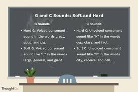 word pronunciation hard and soft c and g sounds