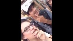 Sara hangs out with Justin Scarred for a Halloween costume parade