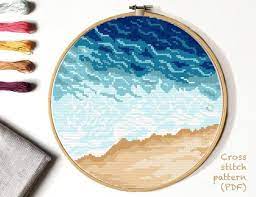 Maybe you would like to learn more about one of these? Modern Nature Cross Stitch Pattern Landscape Sea Beach Watercolor Ocean Cross Stitch Embroidery Instant Download Pdf Nature Cross Stitch Stitch Patterns Cross Stitch