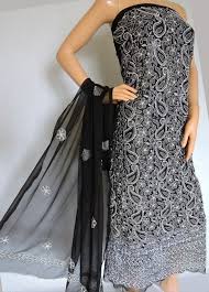 Ishieqa S Black K Georgette Chikankari Dress Material Kl0106c Dress Materials Dresses Tassels Fashion Clothing