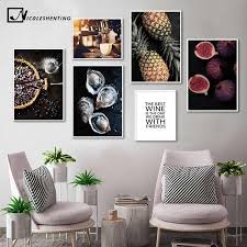 Such as png, jpg, animated gifs, pic art, logo, black and white, transparent, etc. Food Kitchen Poster Wall Art Canvas Print Blueberry Pie Fig Coffee Painting Decorative Picture Modern Dining Room Decoration Painting Calligraphy Aliexpress