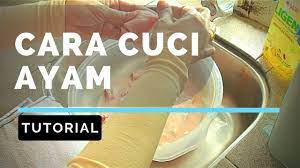 Siapkan 100 gram beras dan 2 liter air. Tutorial Cara Cuci Ayam How I Clean Chicken Youtube