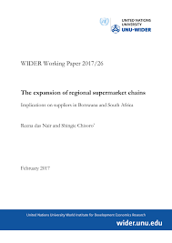 Check spelling or type a new query. Pdf The Expansion Of Regional Supermarket Chains Implications On Suppliers In Botswana And South Africa