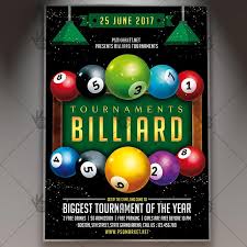 Billiard Premium Flyer Psd Template Psdmarket Psd Templates Flyer Billiards