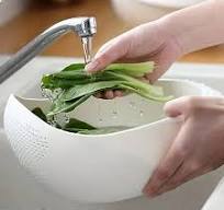 2-in-1 Rice Colander & Vegetable Basket - Food Grade Kitchen Strainer Set