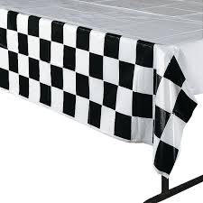 Black And White Checkered Tablecloth Walmart Black White Checkered Plastic Tablecloth Checkered Tablecloth Hot Wheels Birthday Race Car Party