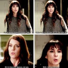 Created by american author sara shepard, she is member of the group known as the liars, and is best friend to the four other members. Yea He Loves Spencer Pretty Little Liars Spencer Pretty Little Liers Pretty Little Liars Quotes