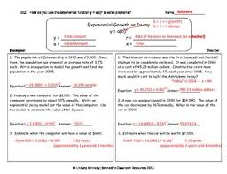 No prep needed & completely engaging. Exponential Growth And Decay Word Problems And Interest Guided Notes