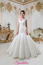 La crisi impoverisce anche le tradizioni: Abiti Da Sposa Economici Italiani A Sirena In Pizzo Collezione 2018sposatelier