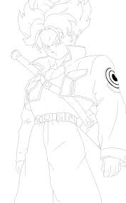This drawing was made at internet users' disposal on 07 february 2106. Future Trunks Ssj Lineart By Tukuipat On Deviantart Goku Drawing Mandala Coloring Pages Future Trunks Ssj