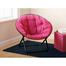 Mainstays Pink Saucer Chair Walmart Com Small Chair For Bedroom Saucer Chairs Cool Chairs